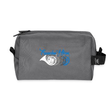 Funny French Horn - Recycled Toiletry Zip Bag - anthracite - Front