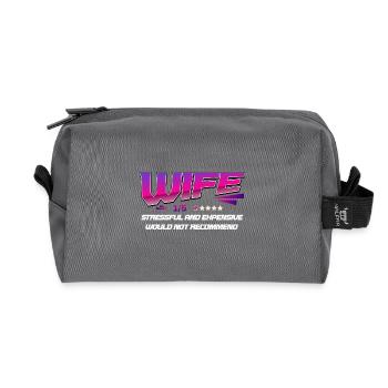 Ehefrau Bewertung Einer Von Fünf Sternen Lustiger Ehemann - Recycelte Kulturtasche - Anthrazit - Vorne