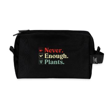 Never Enough Plants - Recycelte Kulturtasche - Schwarz - Vorne