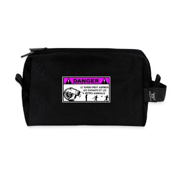 Danger - Trousse de toilette en tissu recyclé - noir - Devant