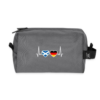 Scotland Germany Friends Flags - Recycled Toiletry Zip Bag - anthracite - Front