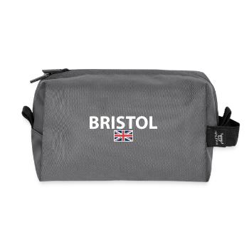 Bristol UK British Flag Briton - Recycled Toiletry Zip Bag - anthracite - Front