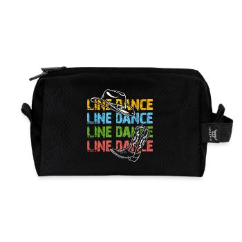 Danse en ligne Danse en ligne Danse en ligne Danse - Trousse de toilette en tissu recyclé - noir - Devant