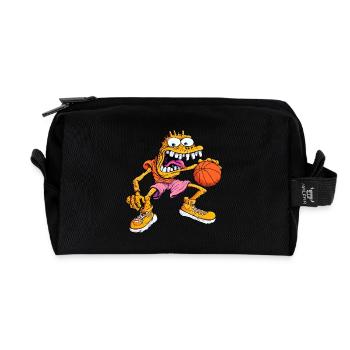 Basketball Monster - Recycled Toiletry Zip Bag - black - Front