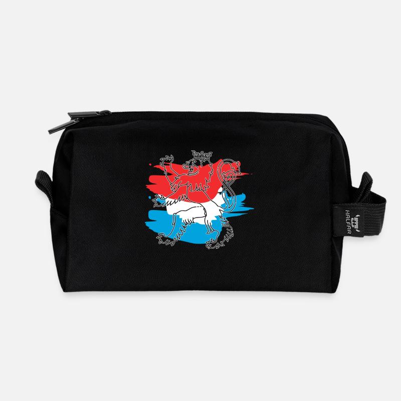 Roude Leiw mat Faarw - Recycelte Kulturtasche - Schwarz