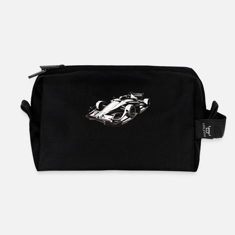 Motorsport Formel Design - Recycelte Kulturtasche - Schwarz
