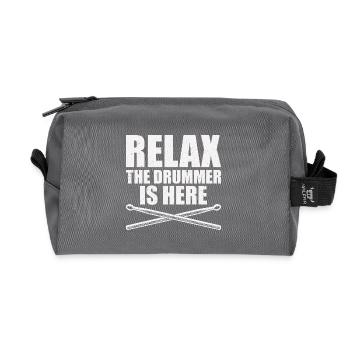 Drummer - Recycled Toiletry Zip Bag - anthracite - Front