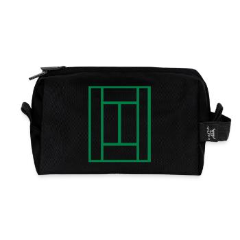 Tennis - Recycelte Kulturtasche - Schwarz - Vorne