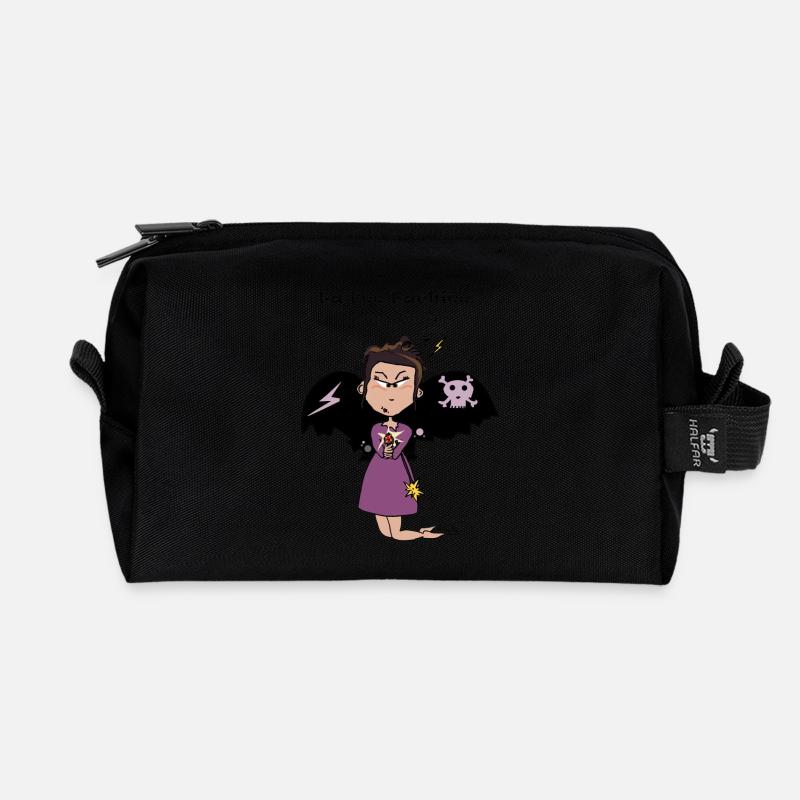 Fée Pachiée brune - Trousse de toilette en tissu recyclé - noir
