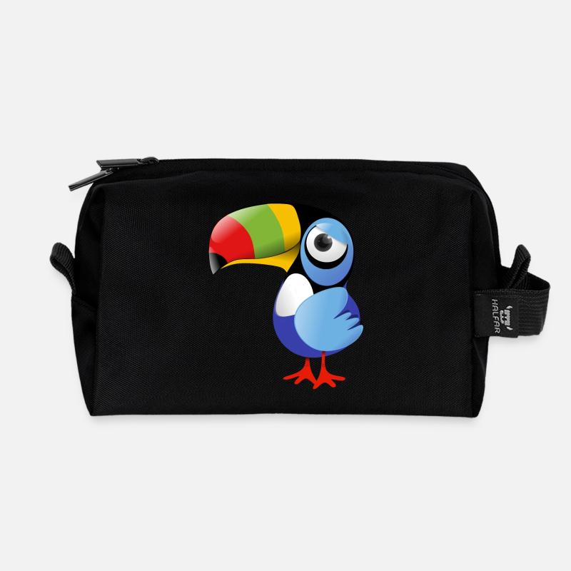 Tukan - Recycelte Kulturtasche - Schwarz