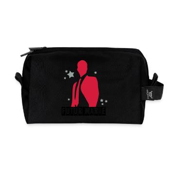 futur marié - Trousse de toilette en tissu recyclé - noir - Devant