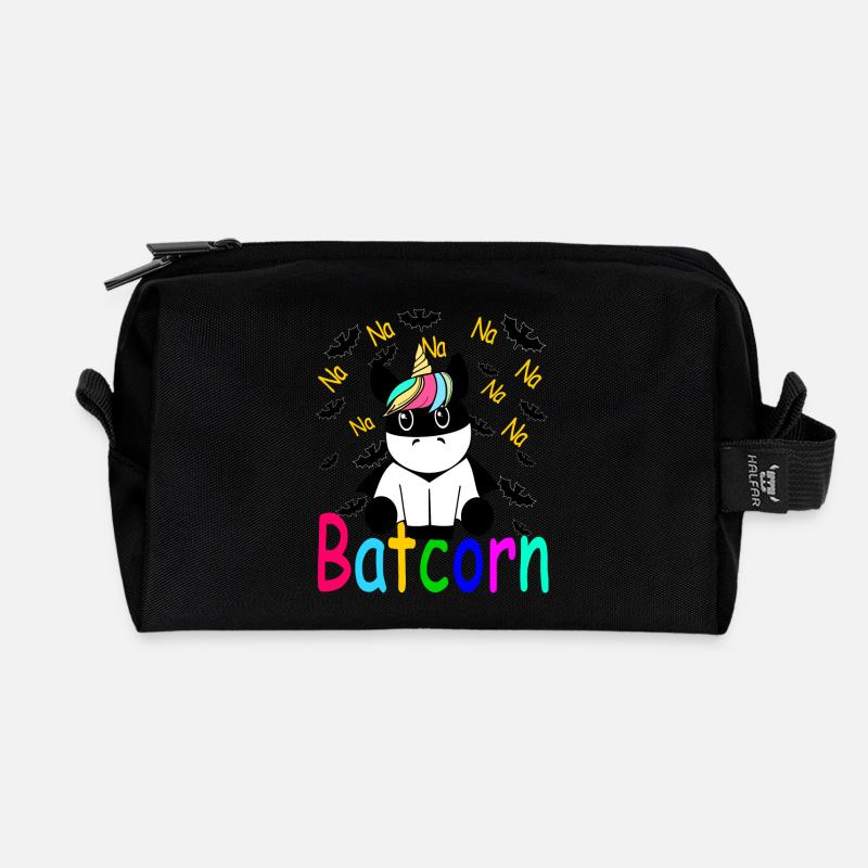 NaNaNaNaNaNaNaNa Batcorn - Recycled Toiletry Zip Bag - black