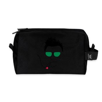 hipster_17 - Recycelte Kulturtasche - Schwarz - Vorne