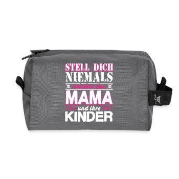 -Mama - Recycelte Kulturtasche - Anthrazit - Vorne