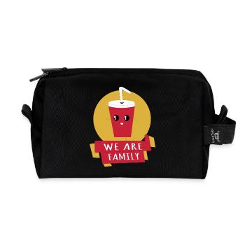 COLA - NOUS SOMMES LA FAMILLE - Trousse de toilette en tissu recyclé - noir - Devant