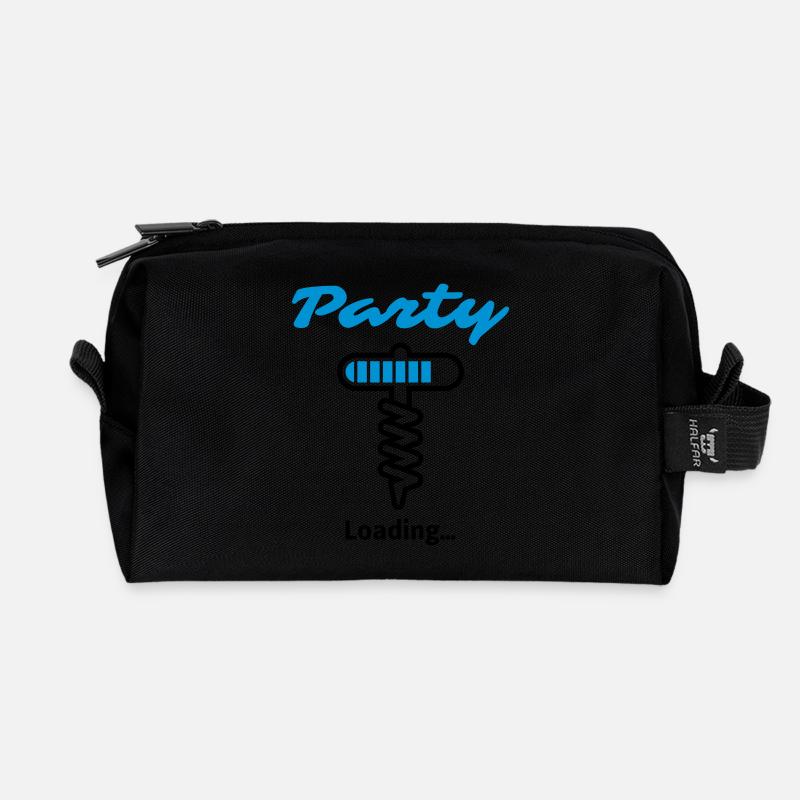 Party Loading ... - Recycled Toiletry Zip Bag - black