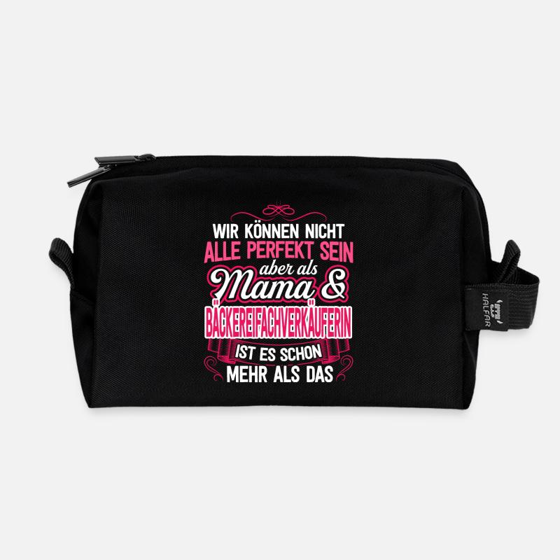 Bäckereifachverkäuferin Bäckerin Geschenk Mama - Recycelte Kulturtasche - Schwarz