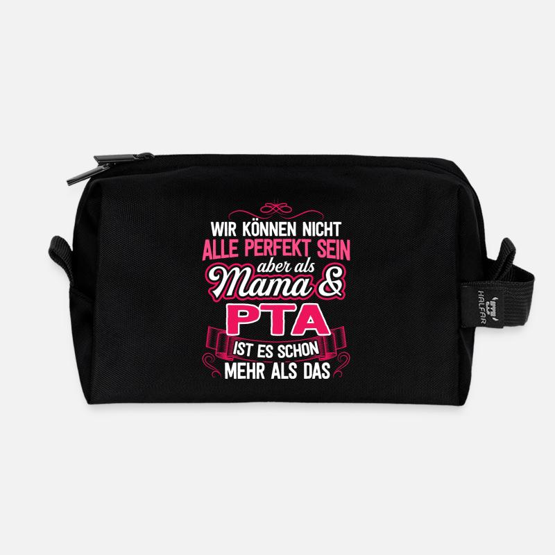 PTA - Mama - Recycelte Kulturtasche - Schwarz