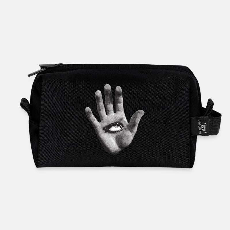 Mystical Aquarel - Recycelte Kulturtasche - Schwarz