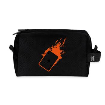 carte poker card as flamme pique2 - Trousse de toilette en tissu recyclé - noir - Devant