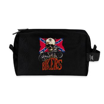 Biker's Symbols - Trousse de toilette en tissu recyclé - noir - Devant