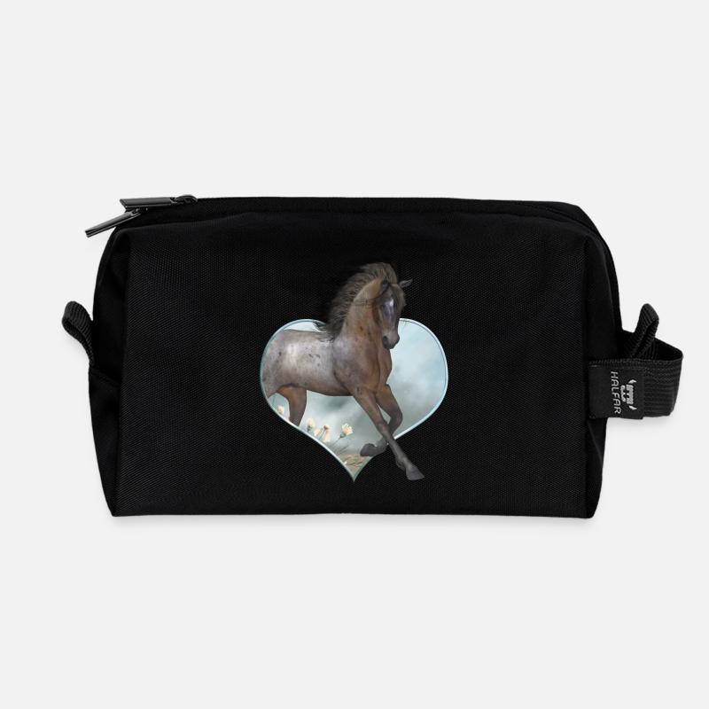 Pferd - Recycled Toiletry Zip Bag - black