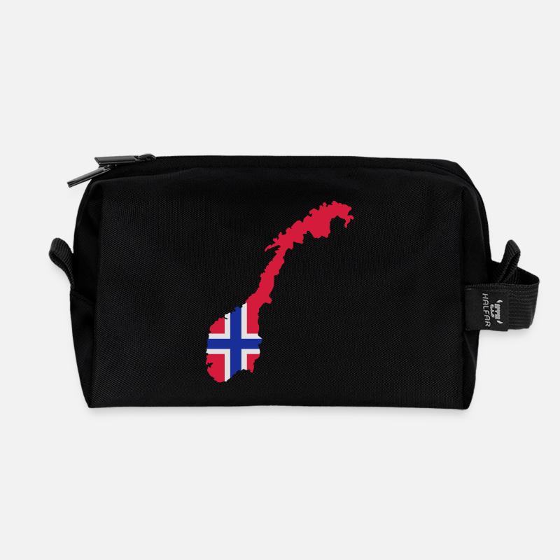 Norwegen - Recycelte Kulturtasche - Schwarz