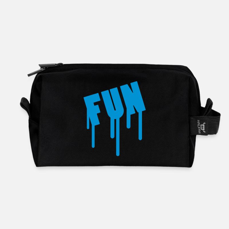 Fun - Recycelte Kulturtasche - Schwarz
