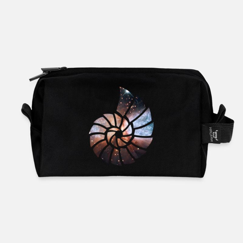 Kosmische Spirale - Recycelte Kulturtasche - Schwarz