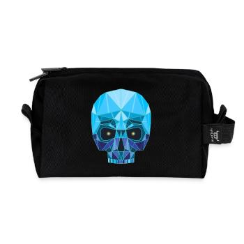 Sapphire skull - Recycled Toiletry Zip Bag - black - Front