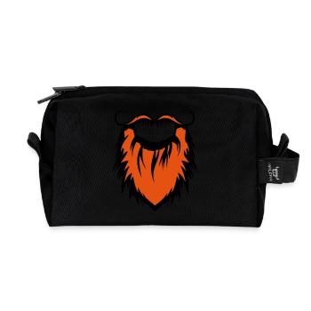 barbe et moustache 20122 - Trousse de toilette en tissu recyclé - noir - Devant