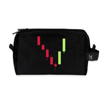 trading - Recycelte Kulturtasche - Schwarz - Vorne