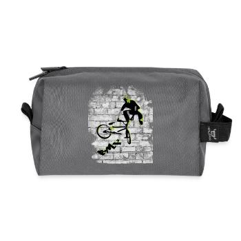 BMX - Recycelte Kulturtasche - Anthrazit - Vorne