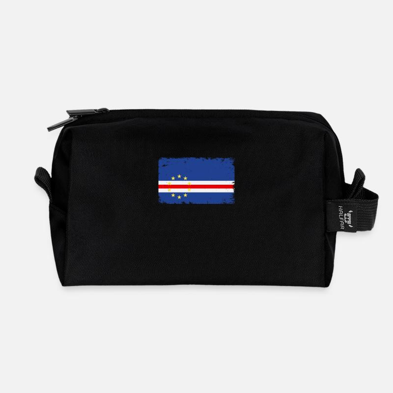 Drapeau Du Cap-Vert Drapeau Du Cap-Vert - Trousse de toilette en tissu recyclé - noir