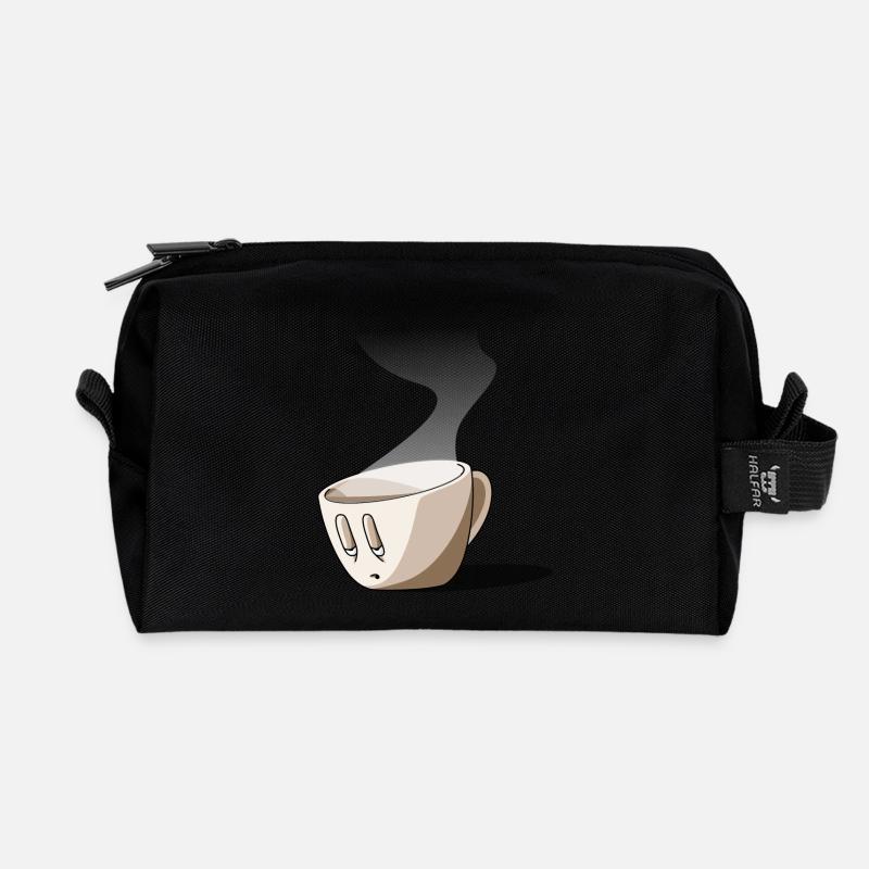 Coffee... - Trousse de toilette en tissu recyclé - noir