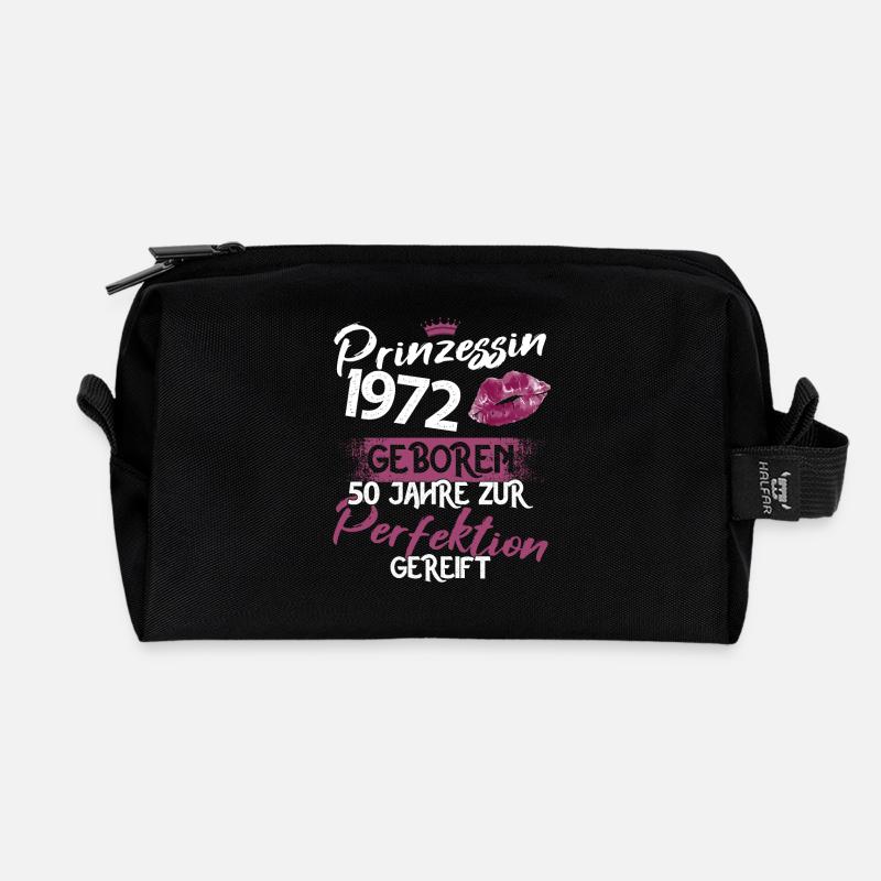 50. Geburtstag 50 Jahre Perfektion Prinzessin 1972 - Recycelte Kulturtasche - Schwarz