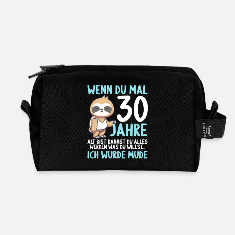 Wenn du groß bist ich wurde Müde 30. Geburtstag - Recycelte Kulturtasche - Schwarz