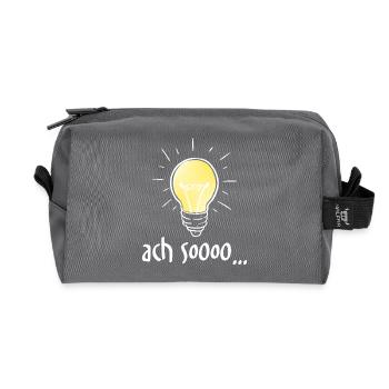 Ach Soooo... - Recycelte Kulturtasche - Anthrazit - Vorne