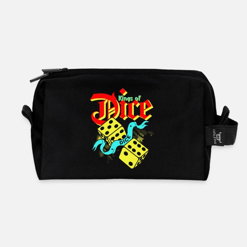 König der Würfel Vintage Illustration - Recycelte Kulturtasche - Schwarz