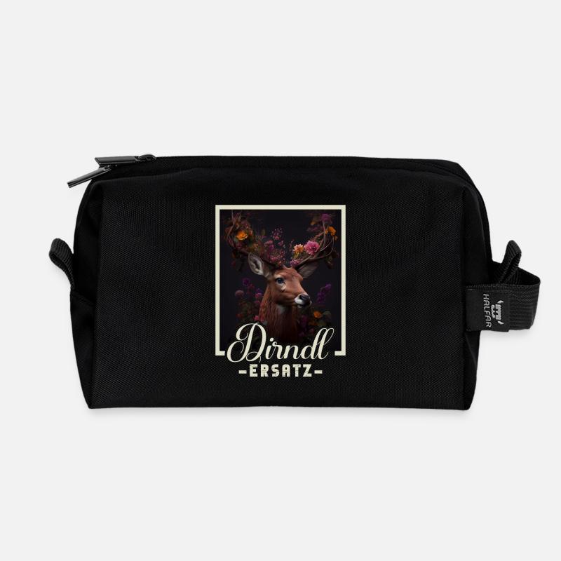 Dirndl Ersatz Dirndl Trachten Kostüm Dirndl Ersatz - Recycelte Kulturtasche - Schwarz