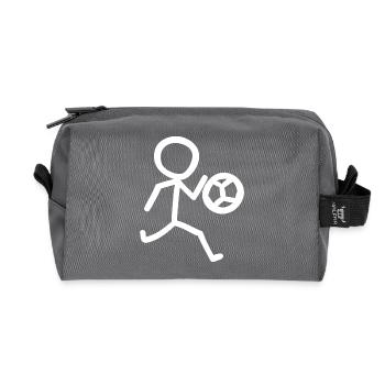 Fußballer Minimalist - Recycelte Kulturtasche - Anthrazit - Vorne