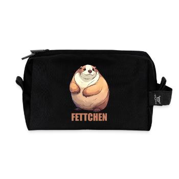 Fat ferret - Recycled Toiletry Zip Bag - black - Front