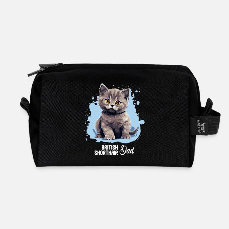British Shorthair - Recycelte Kulturtasche - Schwarz