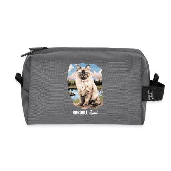 Poupée de chiffon - Trousse de toilette en tissu recyclé - anthracite - Devant