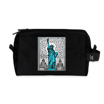 Statue of libertyNew York - Recycled Toiletry Zip Bag - black - Front