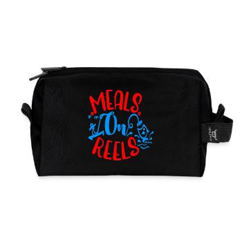 Meals on Reels - Recycled Toiletry Zip Bag - black - Front