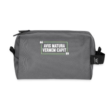 Latin Funny Latin Saying - Recycled Toiletry Zip Bag - anthracite - Front