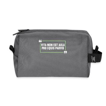 Latin Funny Latin Saying - Recycled Toiletry Zip Bag - anthracite - Front