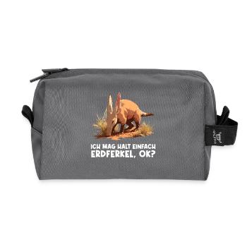 Aardvarks Aardvarks - Recycled Toiletry Zip Bag - anthracite - Front