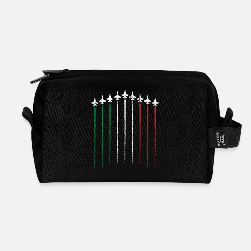 Drapeau Hue épées en vert blanc rouge - Trousse de toilette en tissu recyclé - noir